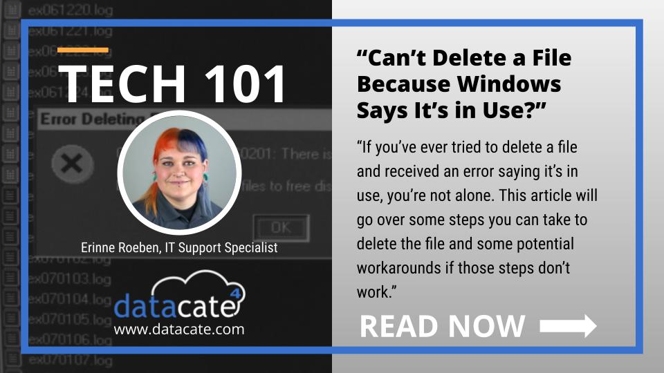 how to delete file that says it's in use