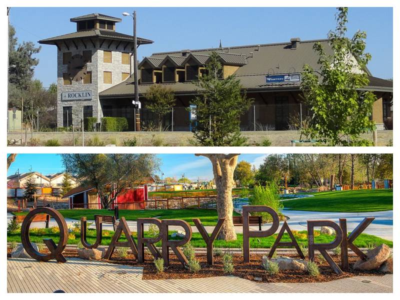 Rocklin, California - Amtrak station & Quarry Park