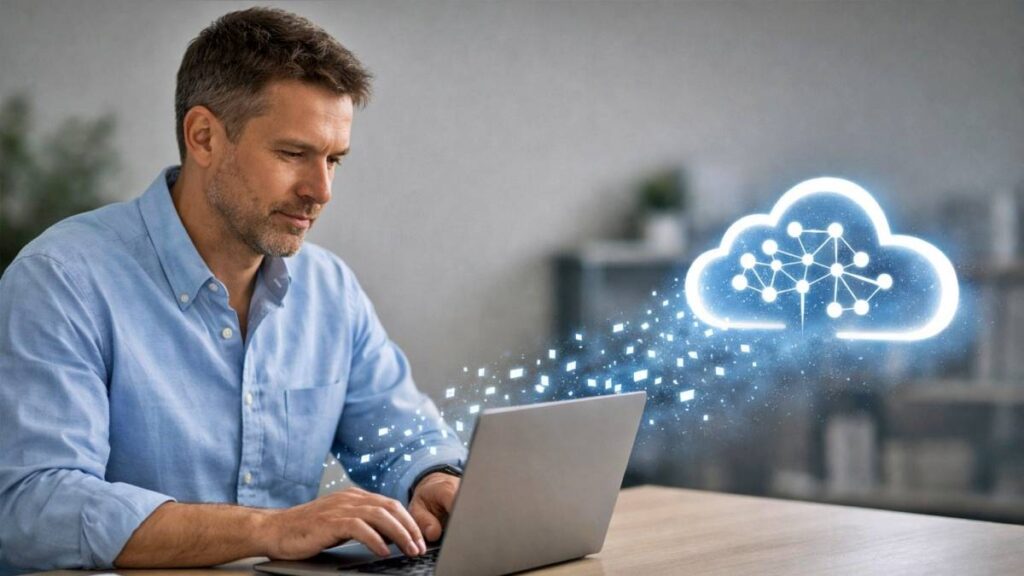 Data leakage to cloud concept image