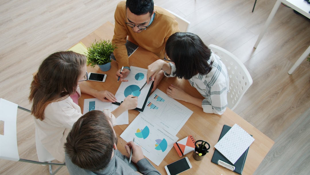 People working at a table