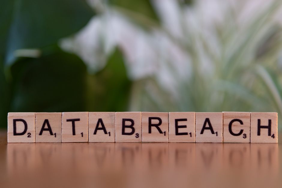 Scrabble tiles spell Data Breach Scrabble tiles spell Data Breach