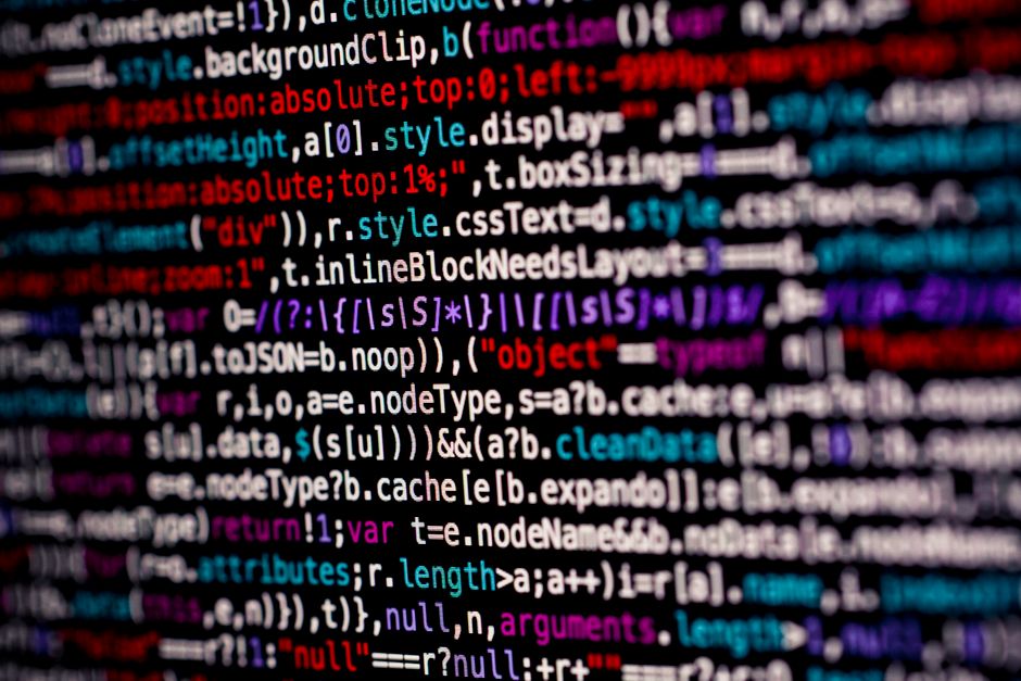 computer code on screen computer code on screen