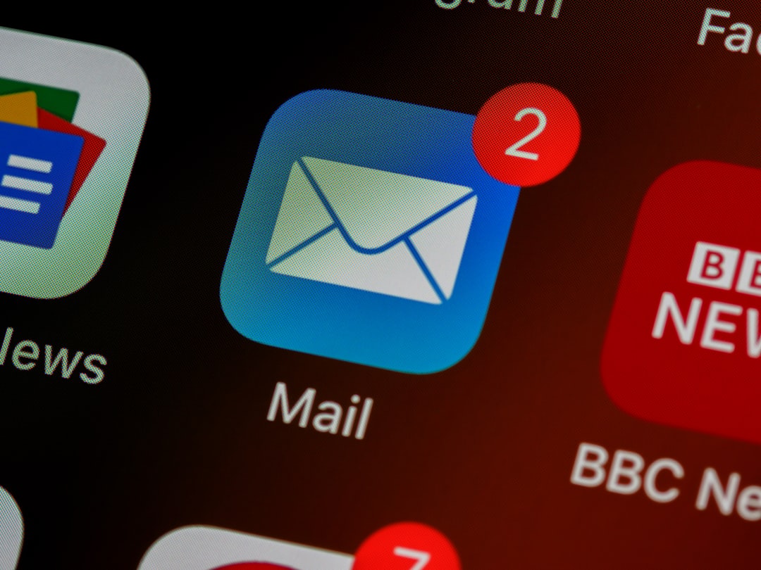 email icon on phone email icon on phone
