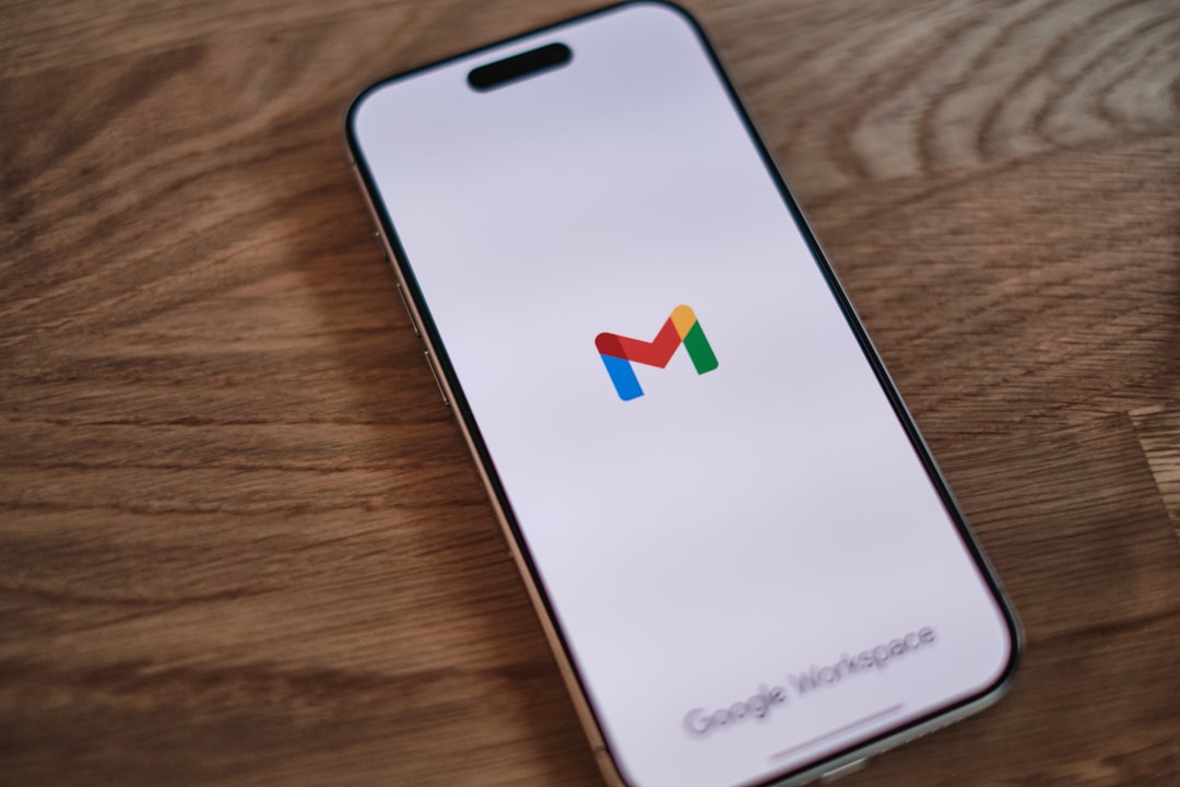 Smart phone running Gmail Smart phone running Gmail