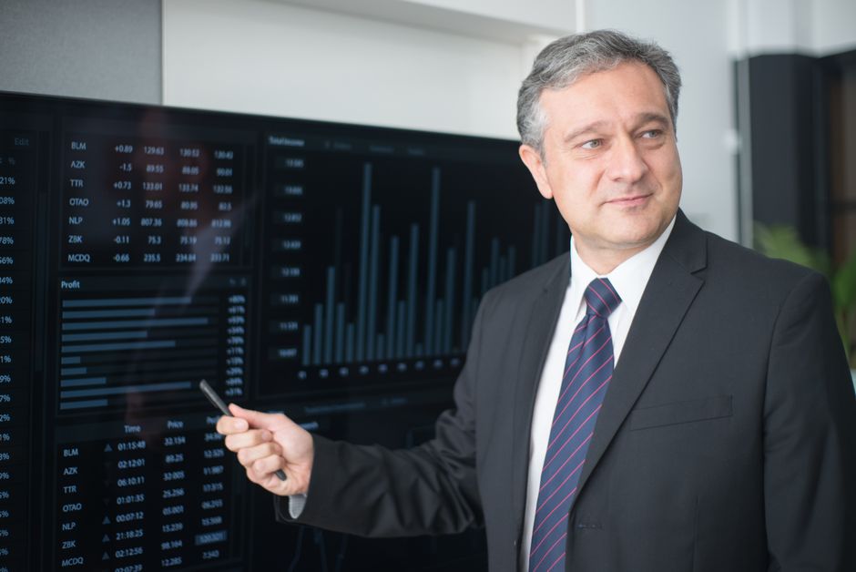 Executive reviewing dashboard Executive reviewing dashboard